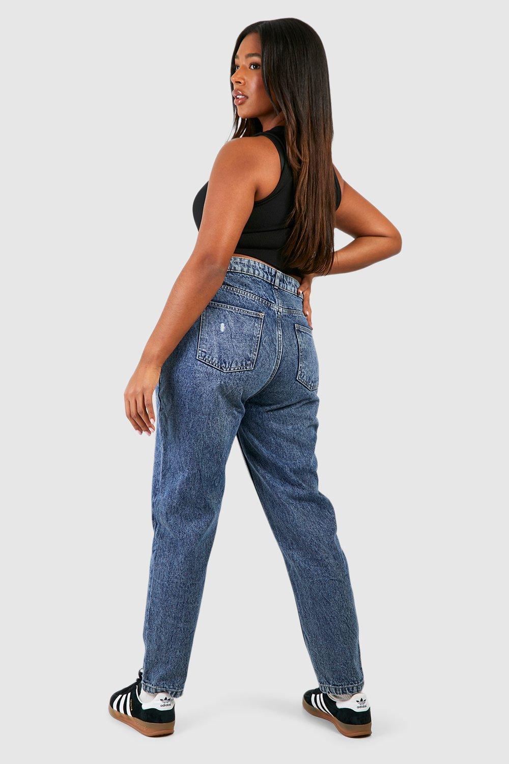 Mid blue best sale mom jeans